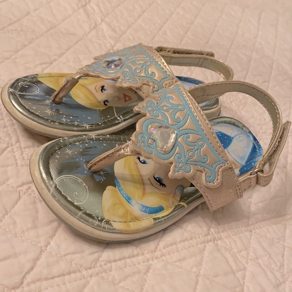 Disney Cinderella Metallic & Sparkly Tiara Sandals
